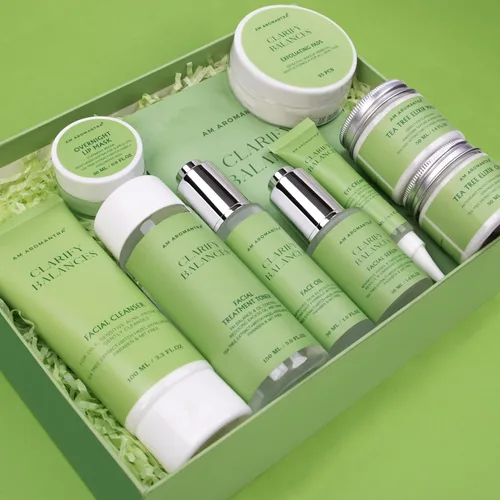 Vista 12 de Kit de cuidado de la piel para mujeres, juego hidratante de cuidado de la piel niacinamida+vitamina C, rutina diaria 5 en 1 con limpiador facial