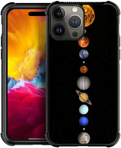 Vista 122 de CARLOCA Funda compatible con iPhone 15, increíble patrón de luz espacial nebulosa para niñas y niños, ultra protección, a prueba de golpes