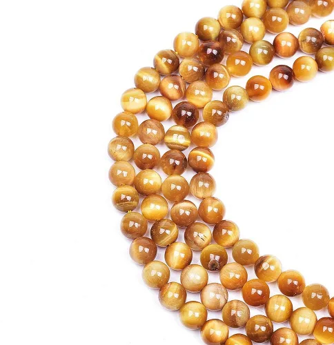 Vista 7 de Cuentas sueltas redondas naturales AAA+ de ojo de tigre azul oscuro, piedra energética, poder curativo para hacer pulseras y joyas, 1 cuerda de 15