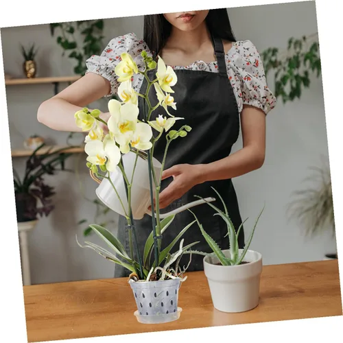 Vista 7 de Orchid Pots 2 Sets with Saucers, Plastic Root Control Planters