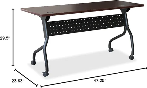 Vista 2 de Lorell LLR59518 - Mesa de entrenamiento con tapa abatible de caoba