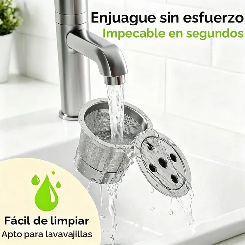 Vista 4 de Tazas K reutilizables de acero inoxidable compatibles con Keurig Supreme & Supreme Plus, cinco agujeros universales para Keurig reutilizable 1 Pack