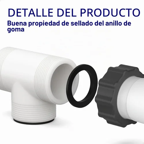 Vista 4 de PalpitateC Divisor en T de manguera de piscina compatible con bomba de natación Intex Coleman de 1.5 pulgadas, extensor de manguera de piscina