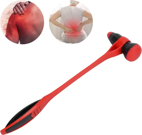 Vista 6 de ZJchao Martillo masajeador, masajeadores manuales de espalda, martillo de silicona, barra de masaje de cuerpo completo, barra de masaje corporal