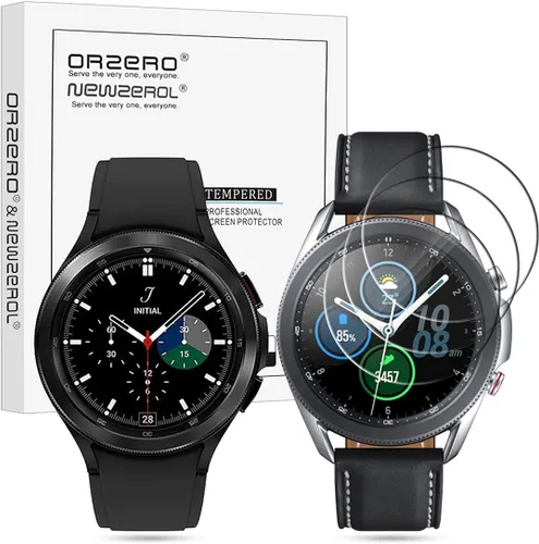 Vista 9 de Orzero Paquete de 3 protectores de pantalla para reloj inteligente compatible con Garmin Vivomove 3S (no para Garmin Venue 3S), vidrio templado