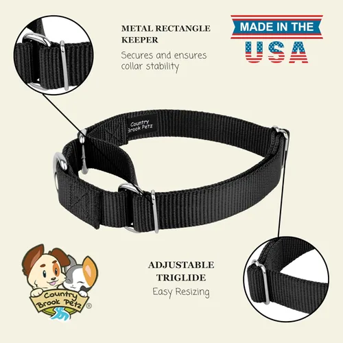 Vista 9 de Country Brook Petz - Collar Martingale para perro - Collar de entrenamiento resistente sin hebilla - Collar para perro de servicio para todas