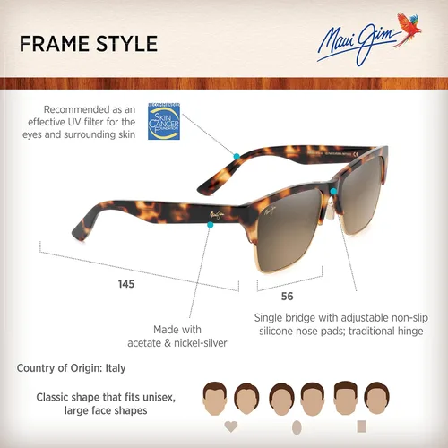 Vista 6 de Maui Jim Gafas de sol clásicas polarizadas Perico para hombre y mujer
