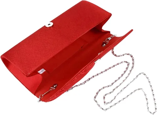 Vista 3 de Goclothod Bolso de mano de noche para mujer bolso cruzado de moda bolso de hombro con cadena
