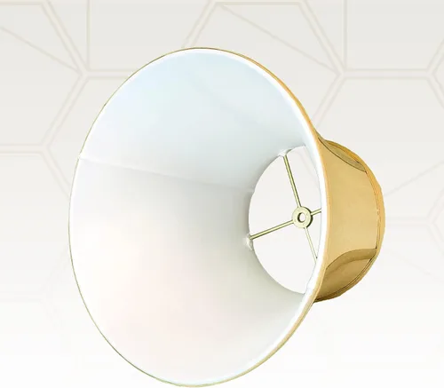 Vista 3 de Royal Designs - Pantalla de campana modificada, oro antiguo, 6.5 x 10 x 8.5 pulgadas