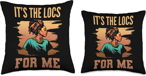 Vista 3 de Locs Afro Dreadlocks Love Natural Beauty Hair It's the Locs for Me Afro Hair - Almohada negra americana africana, 16 x 16 pulgadas, multicolor