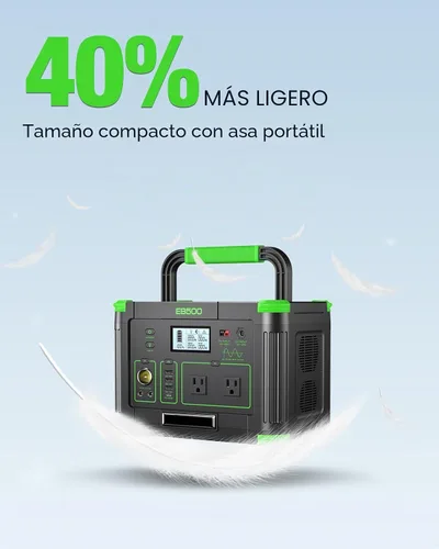 Vista 4 de GRECELL - Generador solar de 1000 W con panel solar portátil de 200 W, estación de energía portátil de 999 Wh, generador con batería de litio