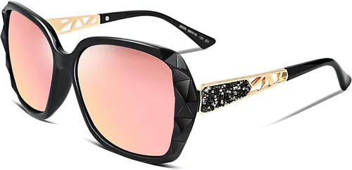 Vista 18 de FEISEDY - gafas de sol polarizadas para mujer, marco compuesto brillante B2289