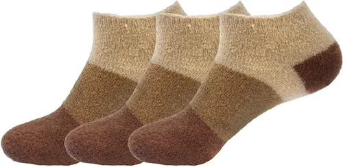 Vista 27 de BambooMN Calcetines de spa de nailon mullidos con infusión de aloe para mujer, color morado lavanda, 3 pares