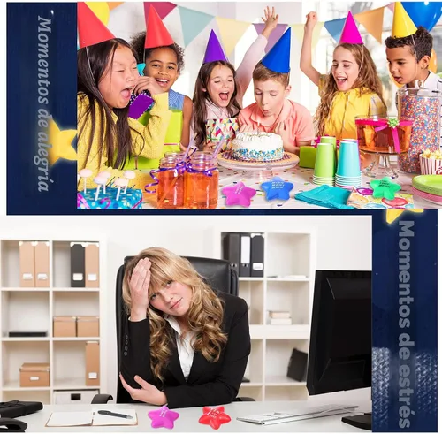 Vista 5 de Chalyna 30 piezas de regalos motivacionales de 2.2 pulgadas para aliviar el estrés, colores surtidos Varios