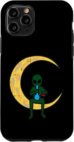 Vista 27 de iPhone 16 Alien Smoking Bong High Moon Cool Weed CBD Cannabis Gift Case