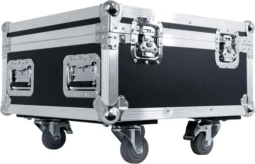 Vista 3 de Rockville Funda de carga para carretera 6Rf para (8) luces de batería par 6Rf, diseño apilable, espuma a prueba de golpes, ruedas integradas
