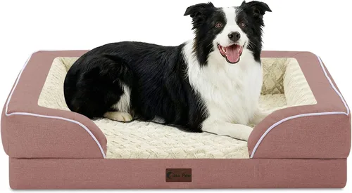 Vista 85 de Camas ortopédicas para perros grandes, cama de espuma viscoelástica impermeable para mascotas grandes con lados 89x56 cm, sofá para perros grandes