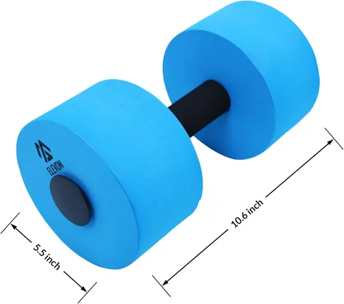 Vista 5 de Elevon Juego completo de entrenamiento de natación que incluye pesas de agua, cinturón flotante y flotador de pierna de boya de tracción, color azul