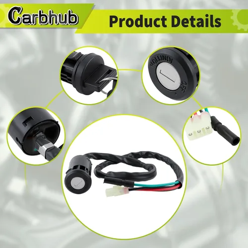 Vista 5 de Carbhub Interruptor de encendido w/llaves para Honda TRX250 Recon TRX250EX Sportrax TRX250TE Recon ES TRX250TM Recon Sportrax 400 TRX400EX 2x4