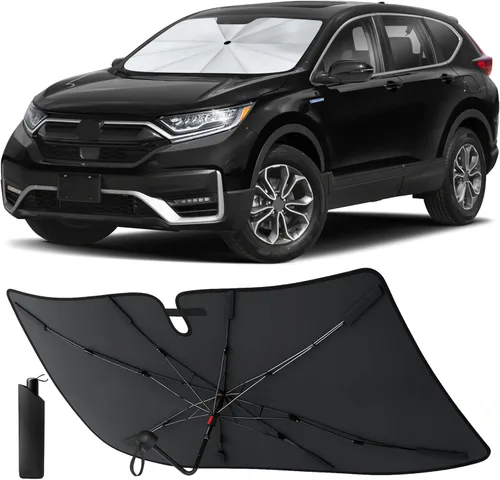Vista 39 de EcoNour Parasol plegable para parabrisas de Mazda 3 2014-2016 2017 2018, parasol para ventana delantera de automóvil, protección UV, bloqueador