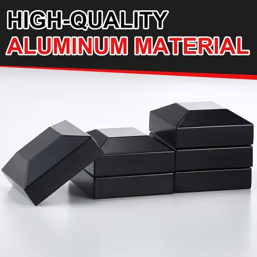 Vista 4 de Dunzy Tapas de aluminio para postes de valla de 2 x 2 pulgadas, tapas negras para buzón, cubierta de poste de ajuste a presión para buzón de metal