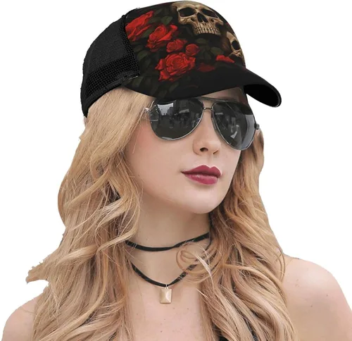Vista 5 de Gorra de béisbol Gorra de camionero Gorra táctica para operador al aire libre, sombreros de sol de malla transpirable con ala curvada