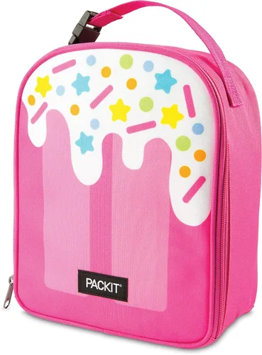 Vista 10 de PackIt® Lonchera Congelable Playtime, Dinosaurio, Construida con Tecnología ECOFREEZE®, Plegable, Reutilizable, Cierre con Cremallera con Asa