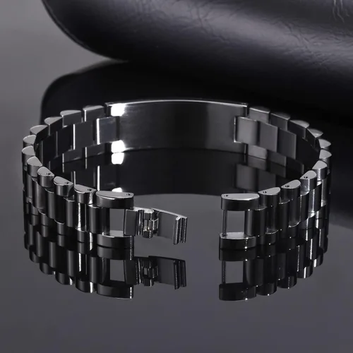 Vista 6 de MEALGUET - Pulsera de acero inoxidable con texto inspirador grabado, regalo de cumpleaños, de graduación, de mamá o papá, regalo de Navidad