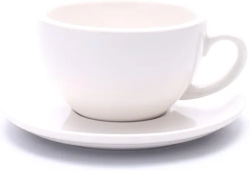 Vista 5 de Coffeezone - Taza de café con platillo de libre servicio, pequeña, para capuchino y café expreso doble, tazas de café de cerámica para cafetería