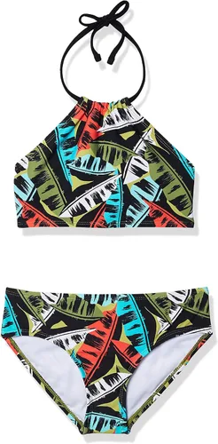 Vista 30 de Kanu Surf Mahina bikini halter de 2 piezas para niñas, traje de baño para playa mahina azul