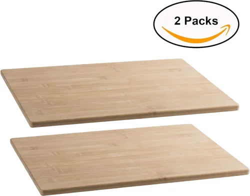 Vista 4 de Hammont Tablas de cortar de bambú, tabla de cortar de madera de primera calidad con ranuras para jugos, tablas de cortar de madera duraderas