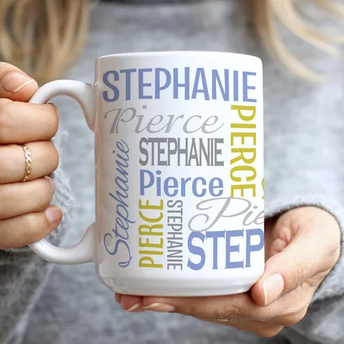 Vista 6 de Let's Make Memories - Taza personalizada con tu nombre y firma - Taza de café personalizada de 15 oz - Regalo para poner en la media navideña - Para