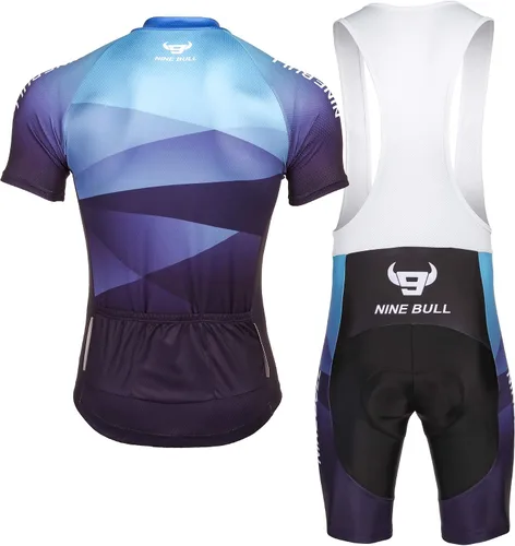 Vista 2 de Conjunto de camiseta de ciclismo para hombre, camiseta reflectante de secado rápido y pantalones cortos de ciclismo acolchados 3D, M