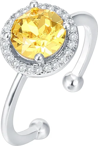 Vista 4 de PAVOI 14K Gold Plated Crystal Birthstone Rings Rings For Women