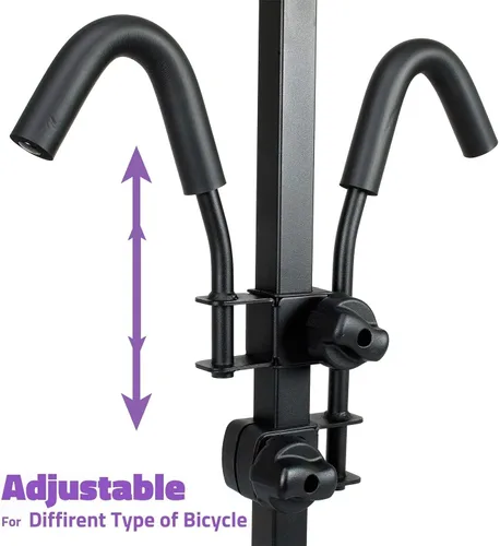 Vista 5 de Venzo - 2 portabicicletas estilo plataforma para coche, SUV, camión, remolque, receptor de enganche de 2 pulgadas, robusto y resistente a