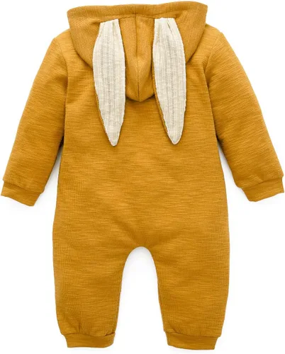 Vista 82 de Simplee Kids Enterizo con diseño de conejo de Pascua con capucha, para bebé, overol con cremallera y orejas largas