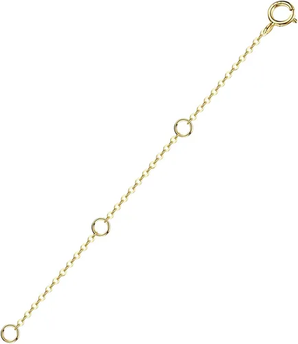 Vista 14 de Extensor de Collar de Oro Sólido de 14K Extensor de Pulsera Real de 2 3 4 Pulgadas Cadena Ajustable Duradera Extensión de Tobilleras de Oro