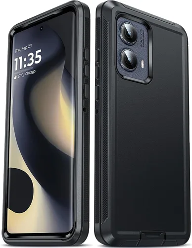 Vista 18 de LeYi Funda para Motorola Edge-2022: 【No es compatible con Edge Plus】 Funda resistente 3 en 1, funda resistente 3 en 1, grado militar, a prueba