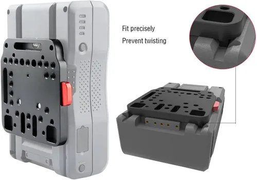 Vista 4 de NICEYRIG Kit de montaje de placa de bloqueo V con V-Dock macho V-Lock compatible con DJI Ronin M MX