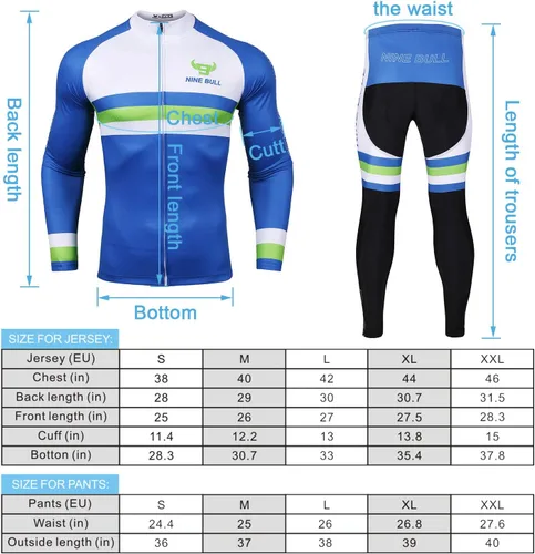 Vista 7 de Conjunto de camiseta de ciclismo para hombre, camiseta reflectante de secado rápido y pantalones cortos de ciclismo acolchados 3D, M
