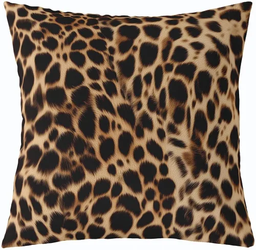 Vista 2 de Feelyou Juego de 2 fundas de almohada de leopardo de 16 x 16 pulgadas, fundas decorativas con estampado de guepardo, decoración del hogar, funda