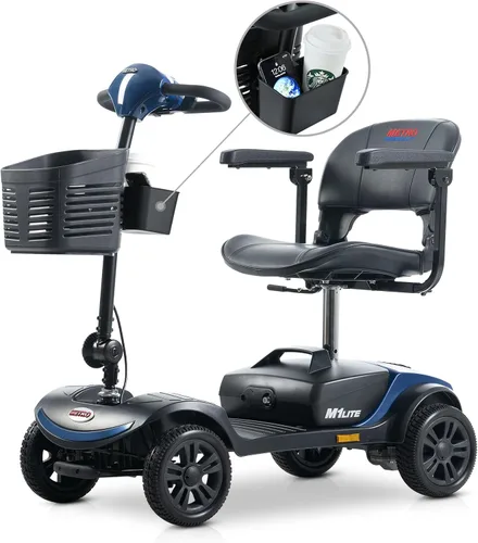 Vista 8 de Metro Mobility Scooter, scooter de movilidad de 4 ruedas para adultos/personas mayores, capacidad de 300 libras, con cargador y 2 baterías Negro