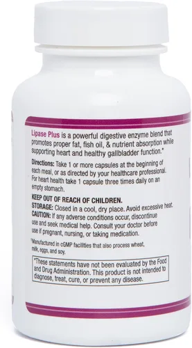 Vista 2 de AST Enzymes Lipase-HP Plus - 90 cápsulas vegetarianas - Enzimas digestivas para alimentos grasos - Fórmula de enzimas digestivas de dieta cetogénica
