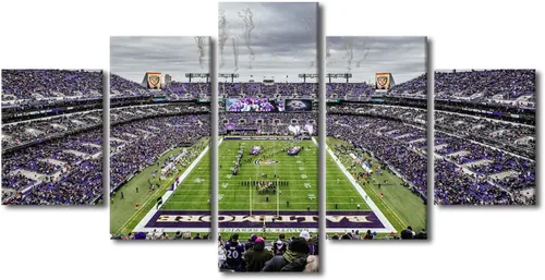 Vista 67 de TUMOVO Allegiant Stadium Arte de Lienzo para Pared de Sala de Estar Equipo de Fútbol Americano Pintura Moderna Nevada Las Vegas Cuadro Deportivo