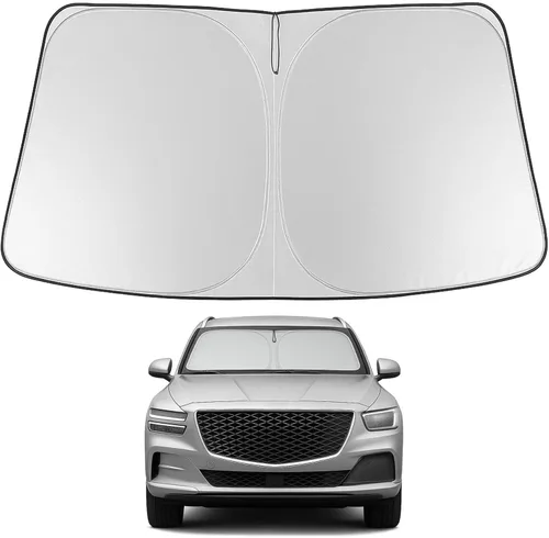 Vista 240 de Proadsy Parasol para parabrisas Rivian R1S 2022-2025 2026 de 4 capas plegable, protector de parasol frontal que bloquea los rayos UV, mantiene