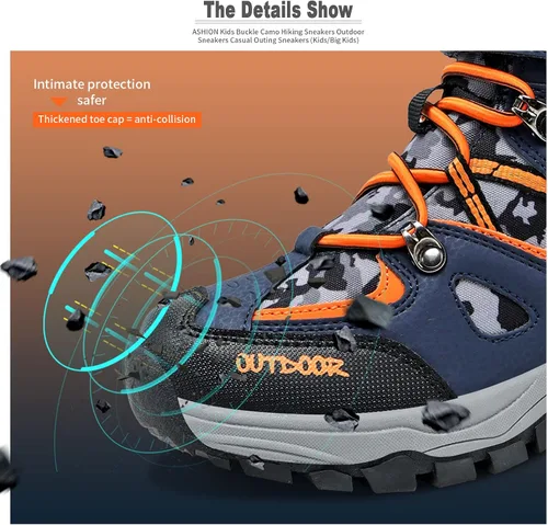 Vista 4 de Littleplum Boys Snow Boots Winter Waterproof Antiskid Boots Hiking Outdoor Shoes for Unisex Kids(Little KidBig Kid)