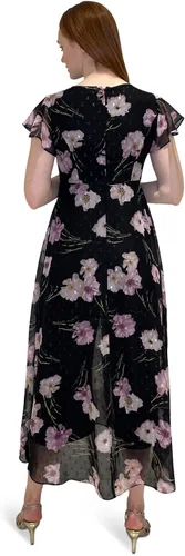 Vista 2 de Adrianna Papell Mono metálico con estampado floral para mujer Negro Multi