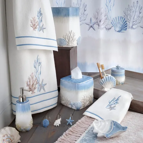 Vista 3 de Avanti Linens - Toalla de baño, toalla de algodón suave y absorbente (Colección Costera Abstracta)