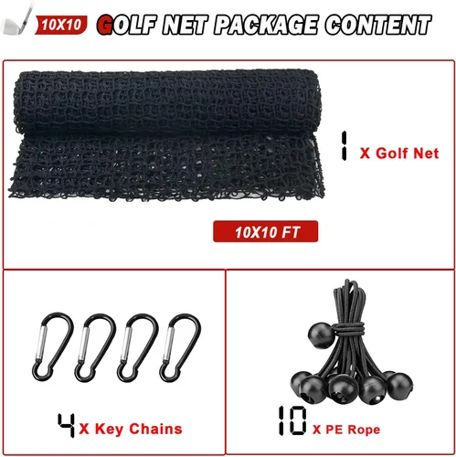 Vista 6 de Sports Netting - Heavy Duty Ball Net for Golf, Baseball, Hockey, Soccer