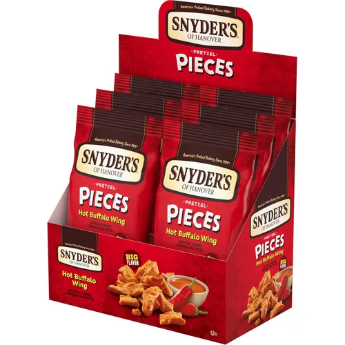 Vista 8 de Snyder's of Hanover Piezas de pretzel, ala de búfalo caliente, 3.25 onzas, 6